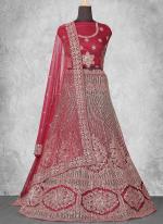 Net Maroon Wedding Wear Sequins Work Lehenga Choli